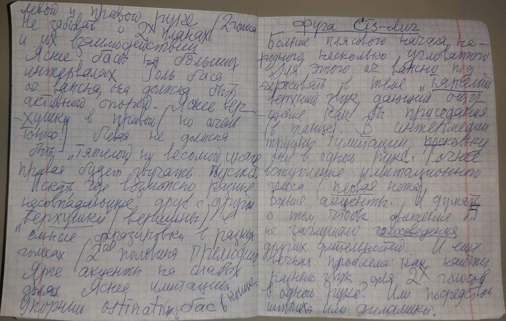 Рукопись Е.Г. Пупковой