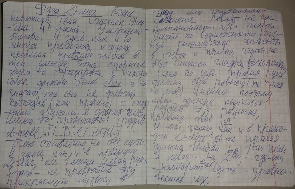 Рукопись Е.Г. Пупковой