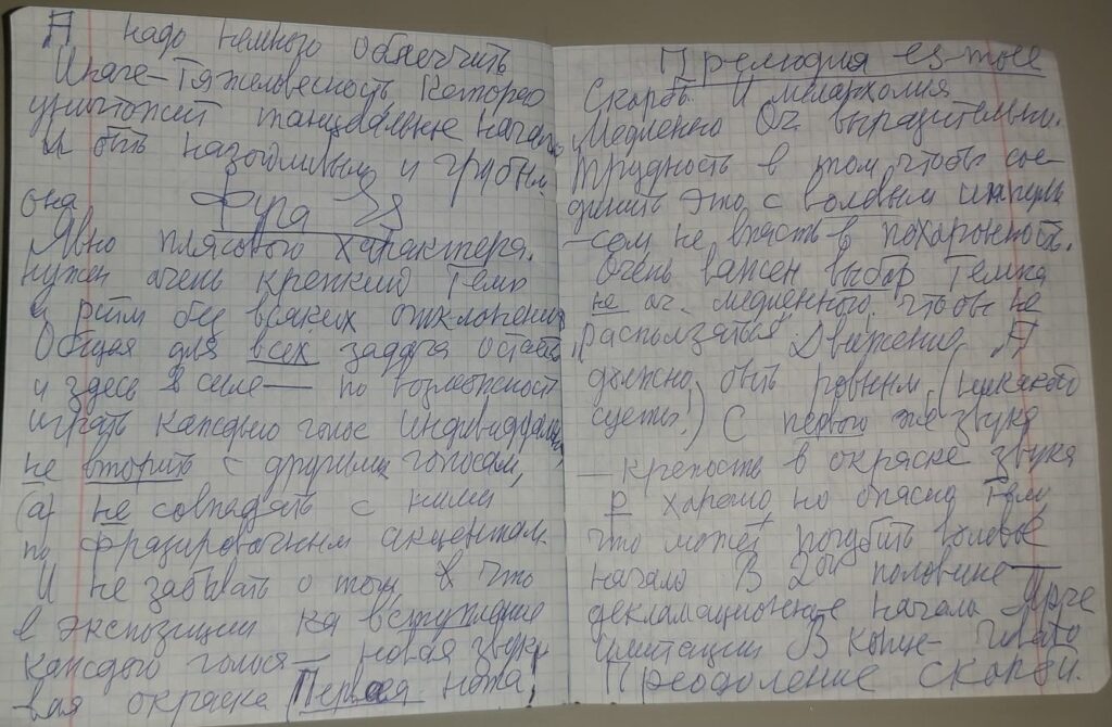Рукопись Е.Г. Пупковой
