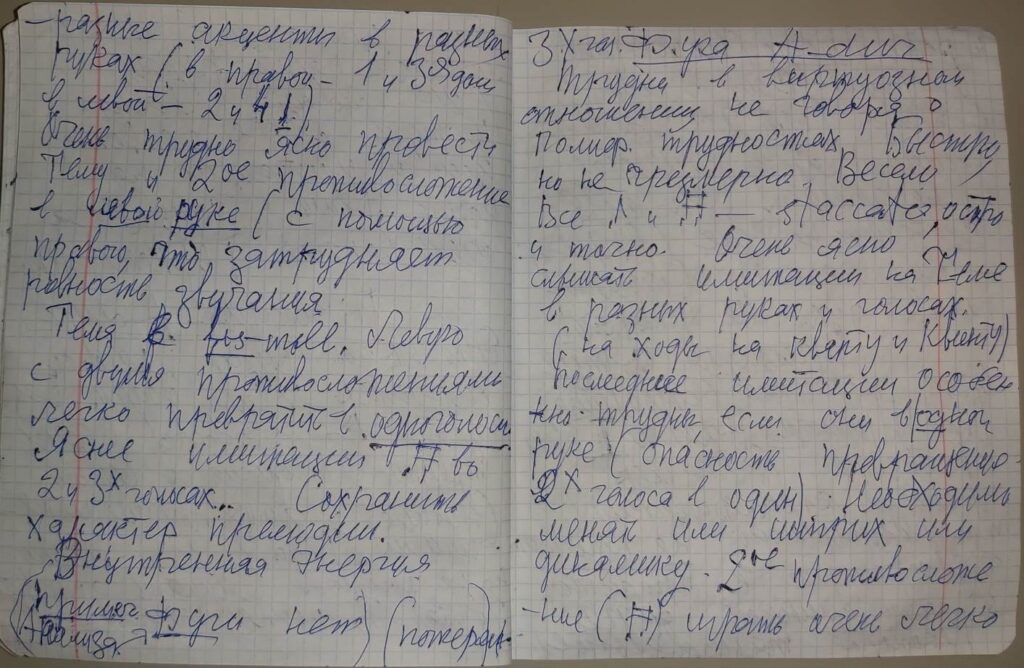 Рукопись Е.Г. Пупковой