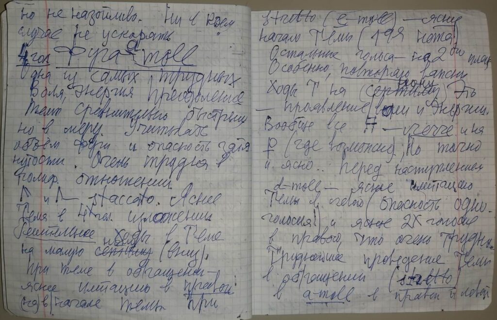 Рукопись Е.Г. Пупковой