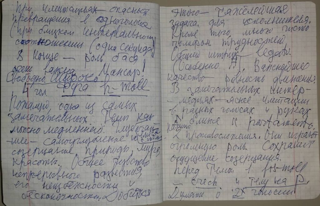 Рукопись Е.Г. Пупковой