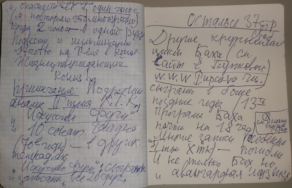 Рукопись Е.Г. Пупковой