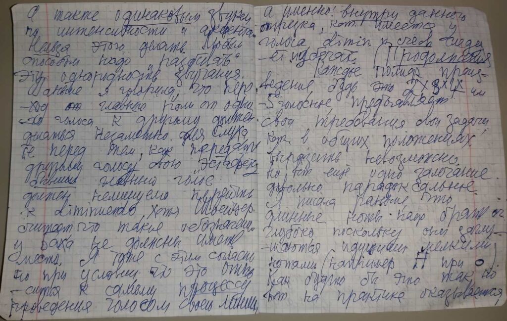 Рукопись Е.Г. Пупковой